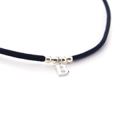 LUPITA - silver initial necklace 5x7mm